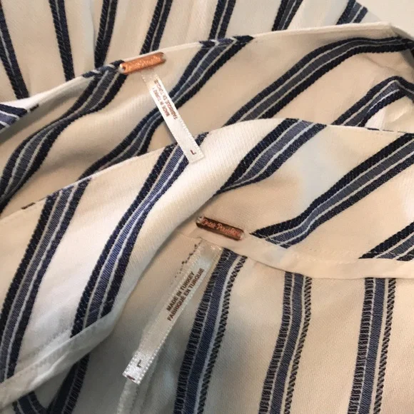 Free People Tuxedo Stripe Pant/Top Suit - L - Picture 12 of 12